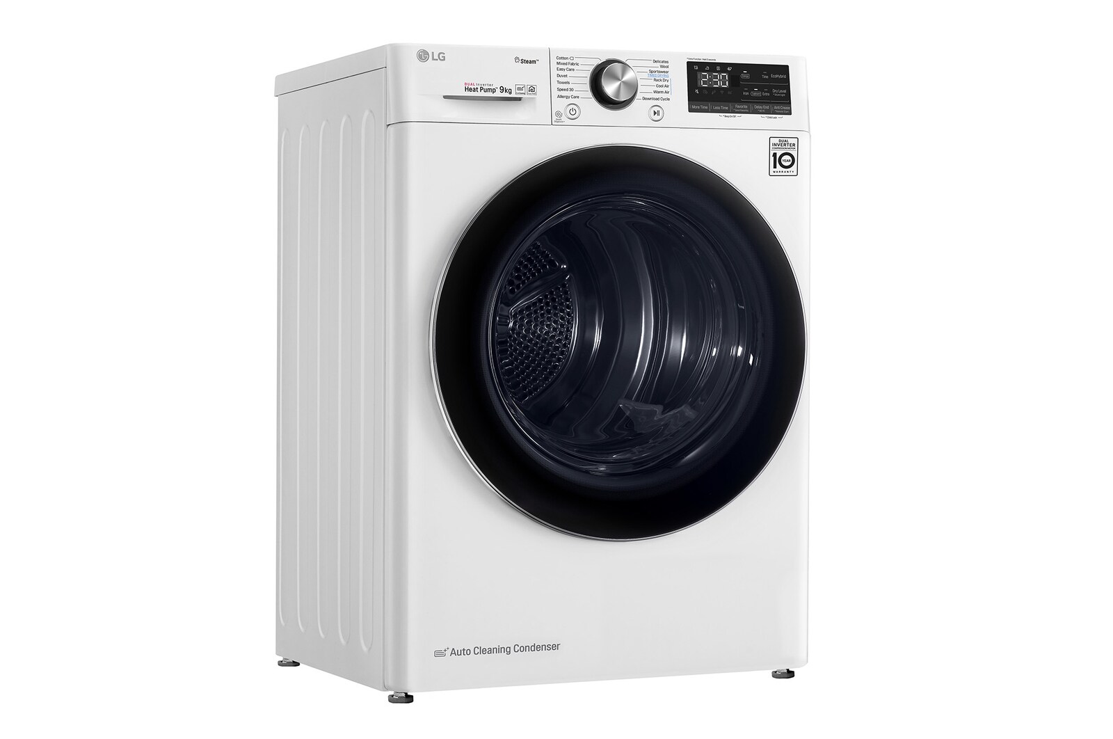 LG Offerta Kit Esclusivo: Lavatrice 10kg AI DD™ 1400 giri, Autodosaggio, Lavaggio a vapore + Asciugatrice 9kg Pompa di calore DUAL Inverter Eco Hybrid, Condensatore autopulente, F4R3710NSWW.RC90V9